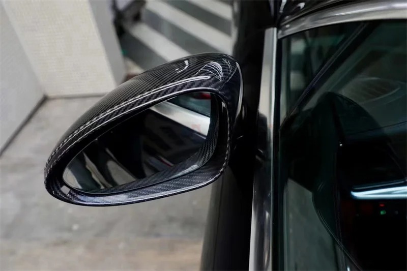 For Panamera 971 Carbon Fiber Mirror Cover Rearview Mirror Housing Paste Style Mirror case 2017 2018 2019